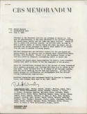 Wally Schirra CBS Memo